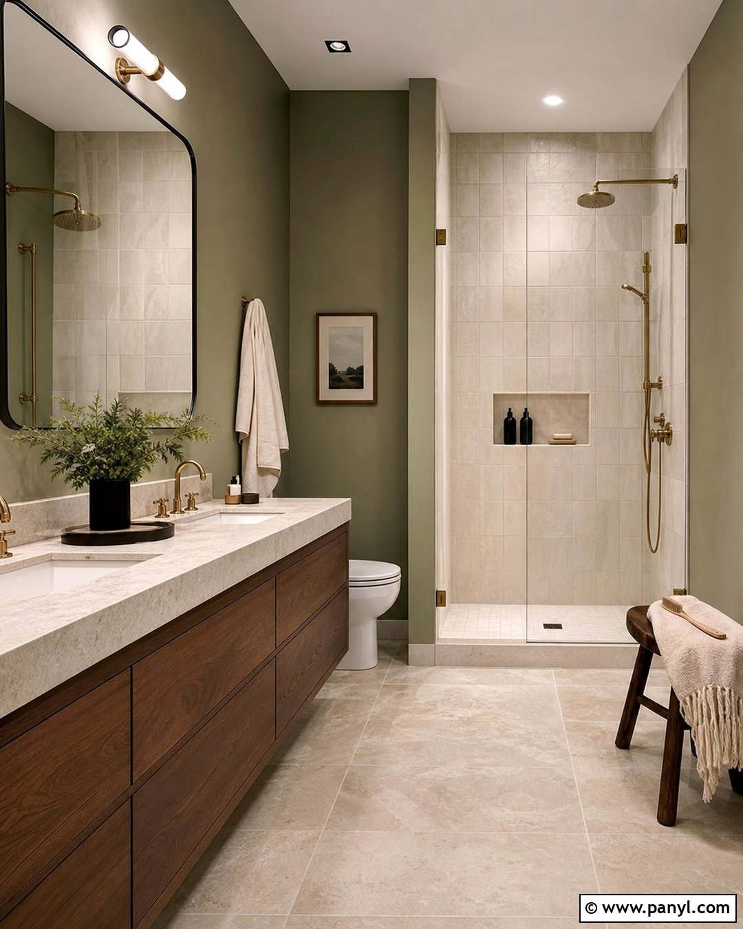 Olive Lime Wash Bathroom - 20 Lime Wash Walls In Bathroom Ideas