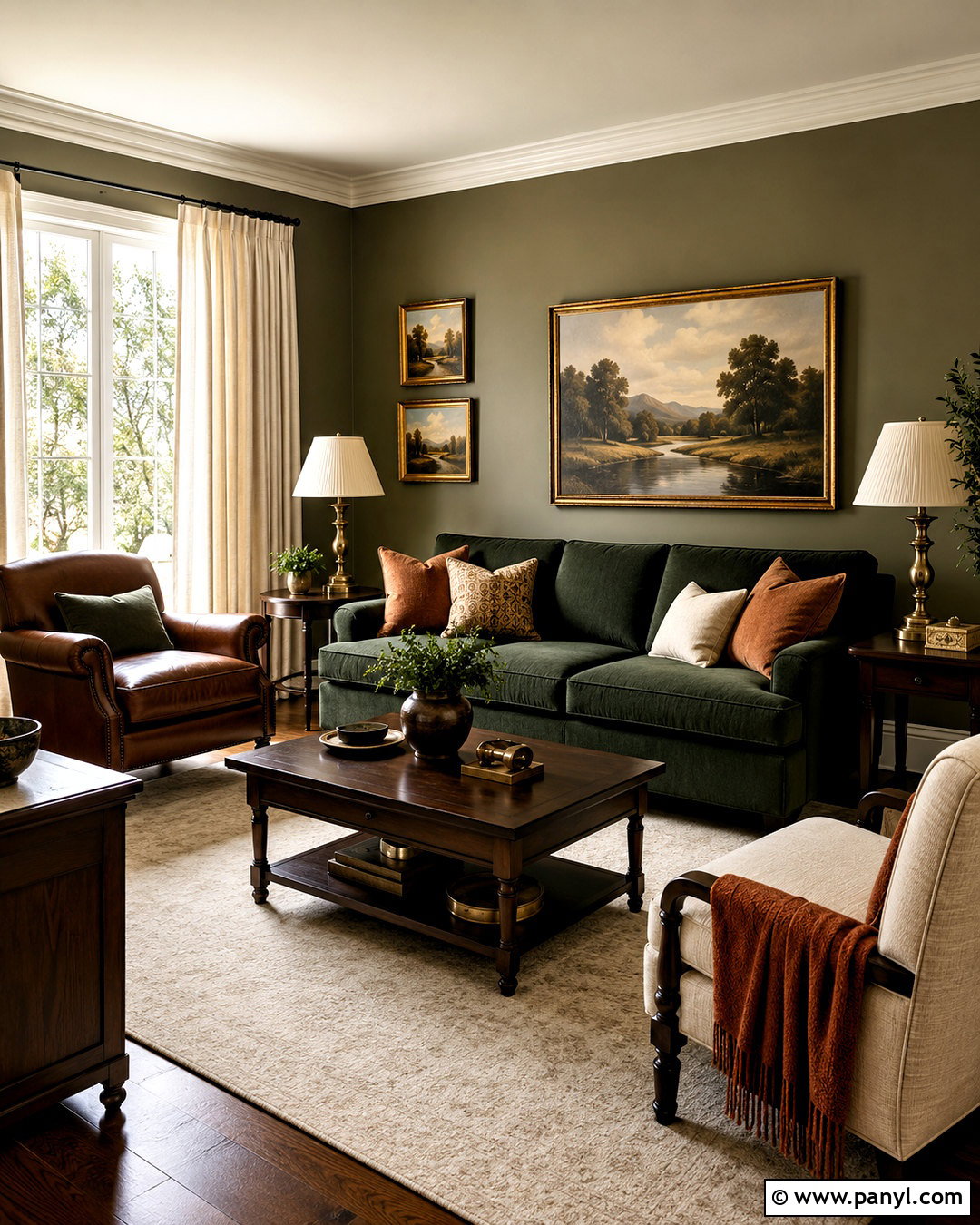 Olive Wall Color With Green Sofa - 35 Wall Color For Green Sofa Ideas