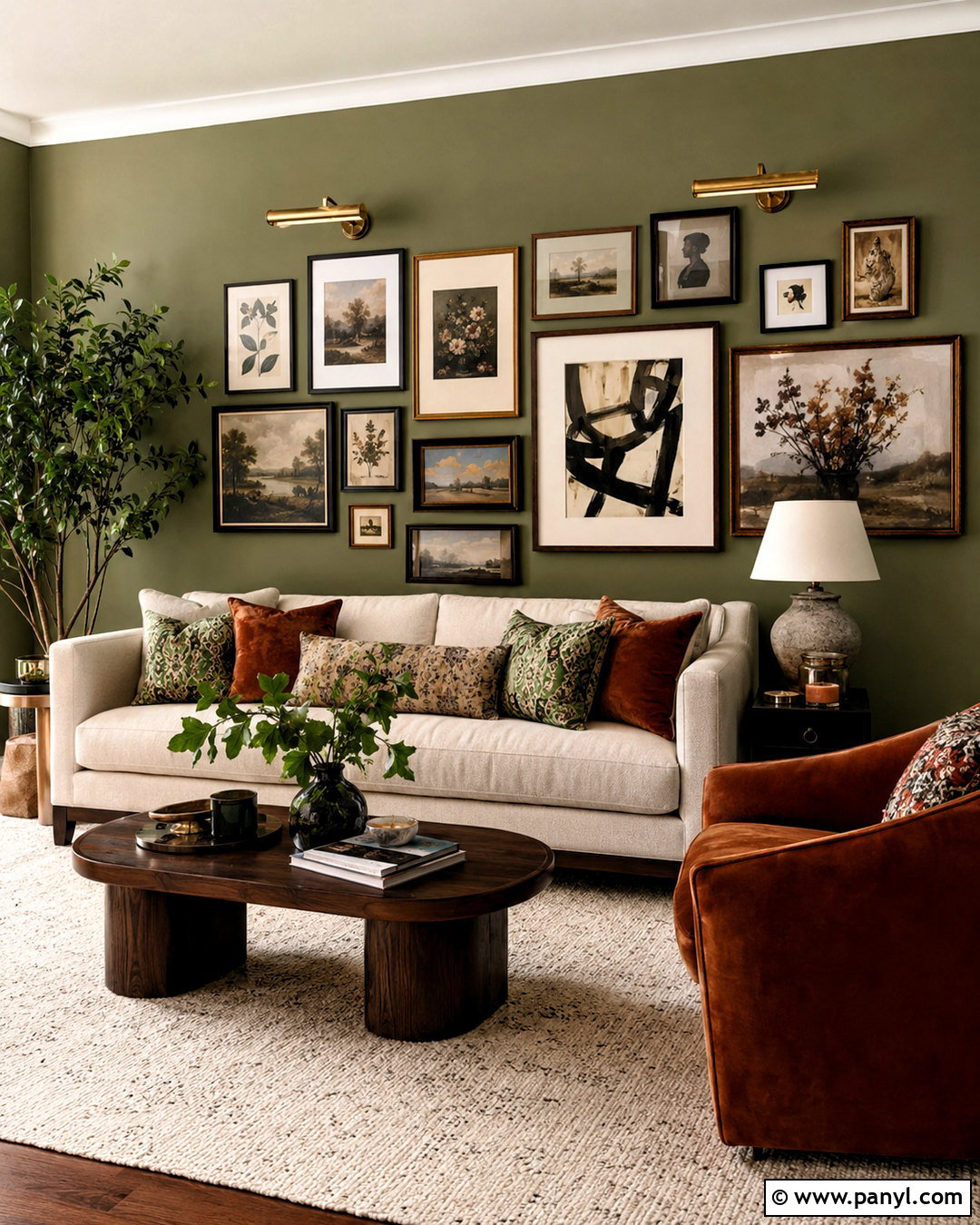 20 Olive Walls Living Room Ideas for Warm, Earthy Style