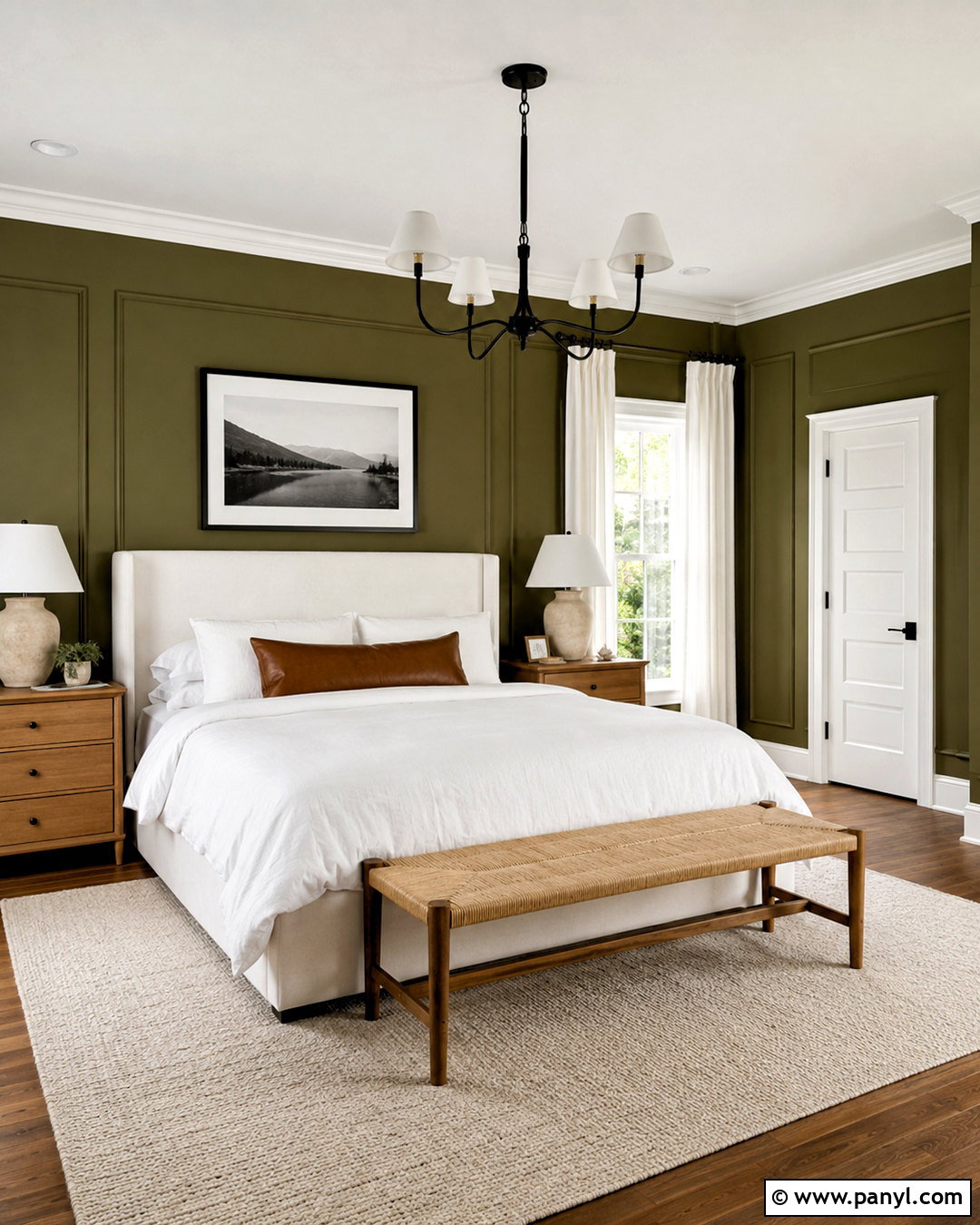Olive Walls With White Trim - 20 olive walls bedroom ideas