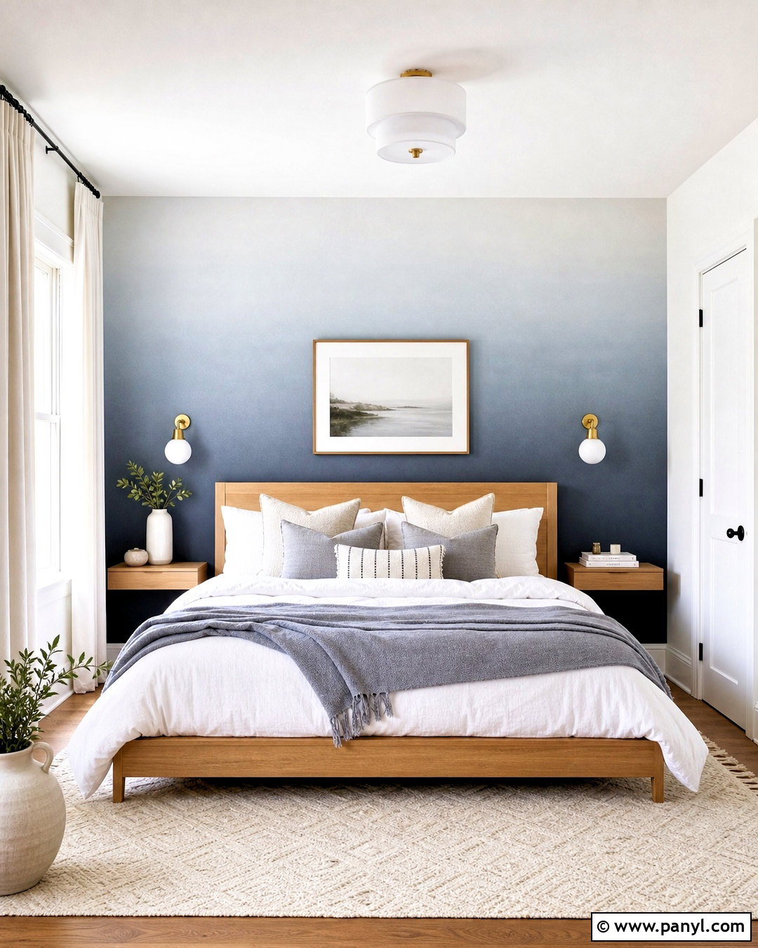Ombre Bedroom Accent Wall - 20 accent wall paint ideas
