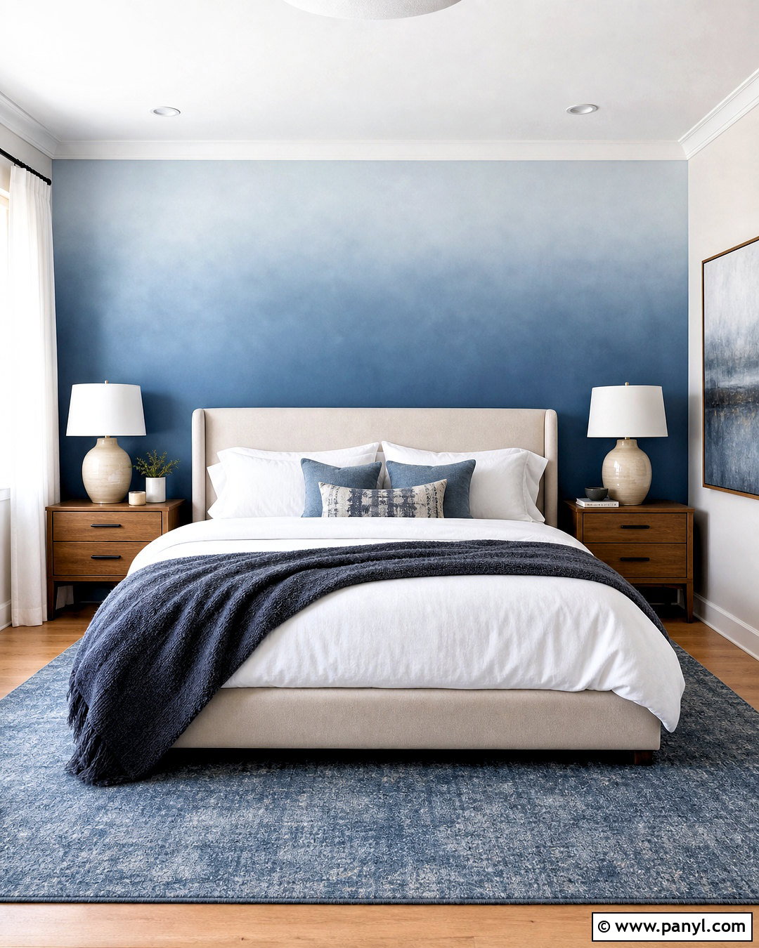 Ombre Bedroom Wall - 20 home wall painting ideas