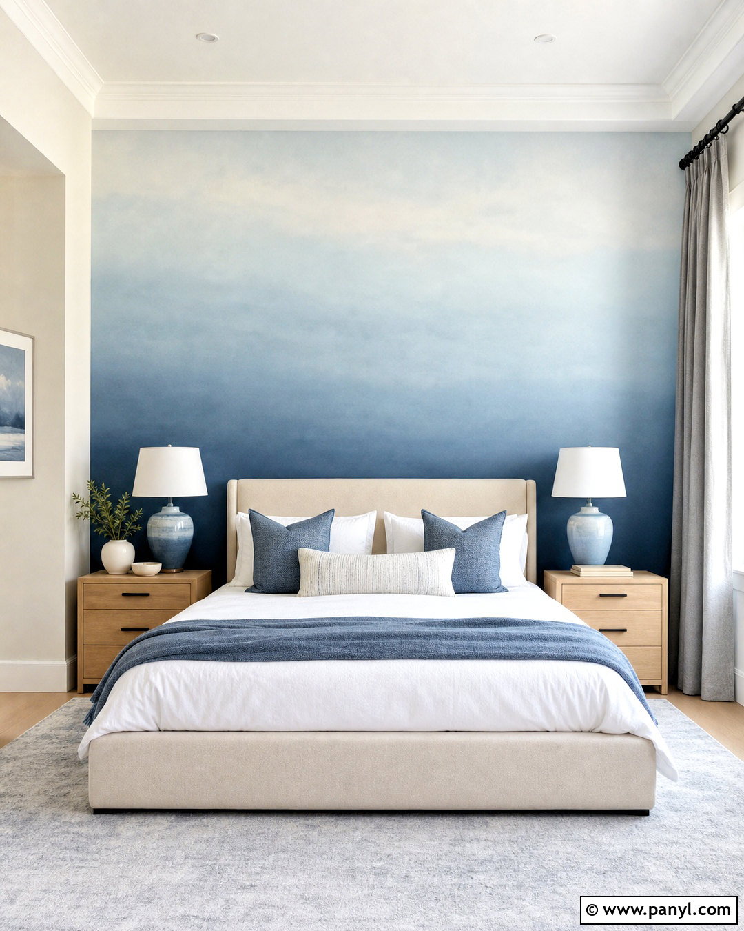 Ombre Bedroom Wall - 20 room wall painting ideas