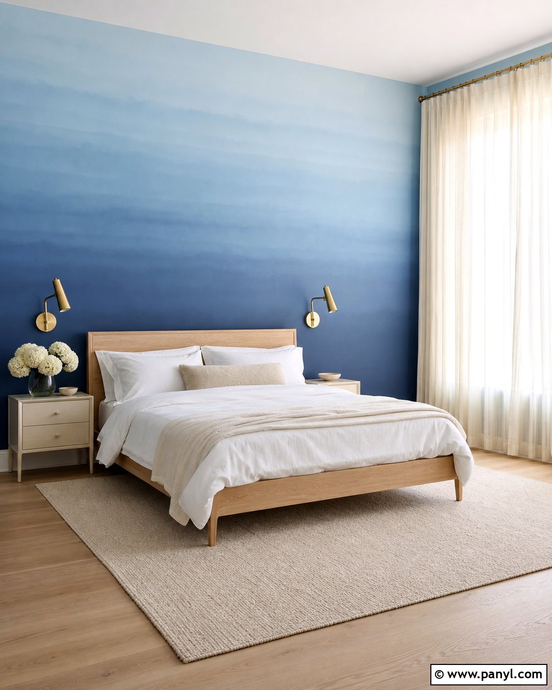 Ombre Blue Bedroom Wall Color - 50 wall colour ideas