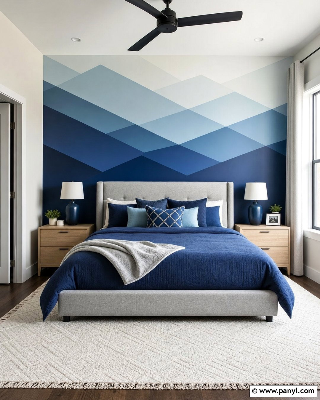 Ombre Geometric Wall Pattern - 35 geometric wall paint patterns