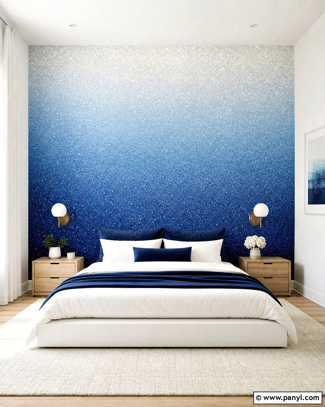Ombre Glitter Accent Wall Bedroom - 20 glitter accent wall ideas