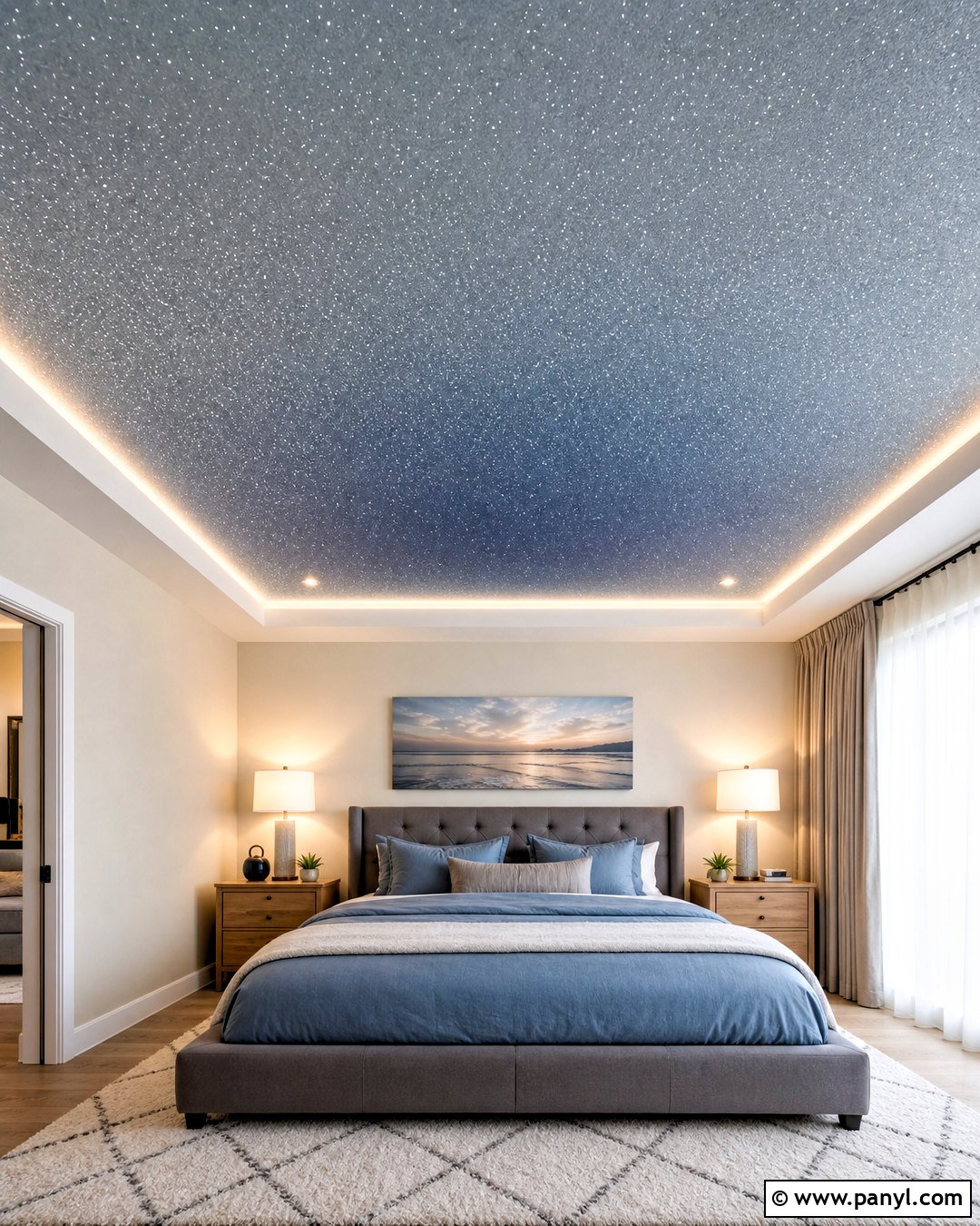 Ombre Glitter Ceiling Bedroom - 20 glitter ceiling ideas