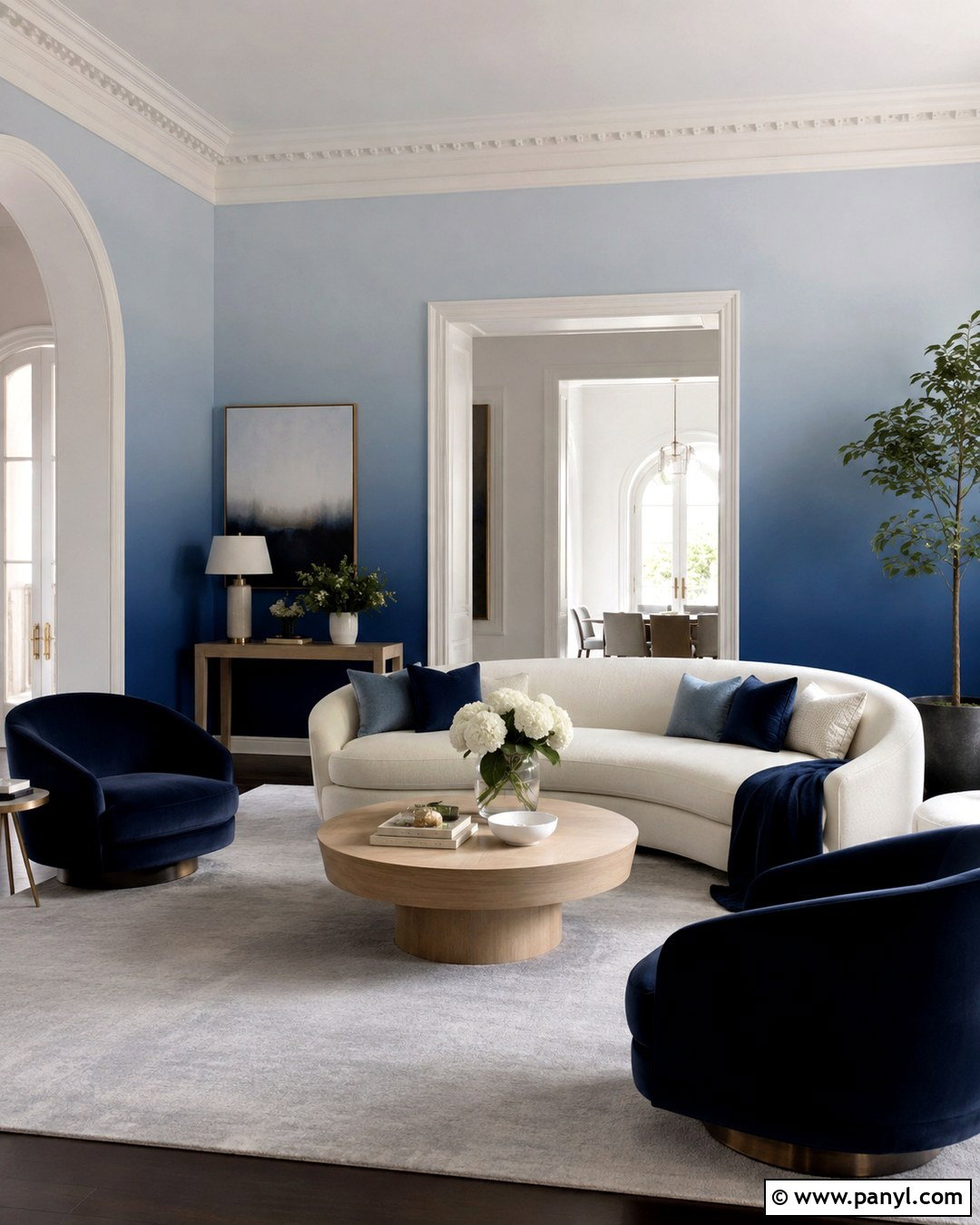 Ombre Living Room Walls - 20 Multi Color Room Walls