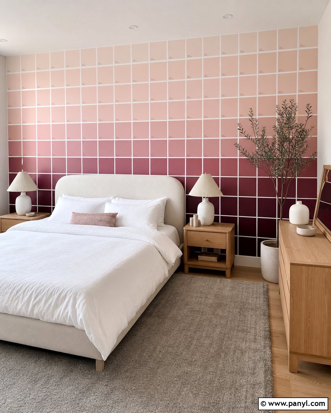 Ombre Paint Chip Wall - 30 Paint Chip Wall Ideas