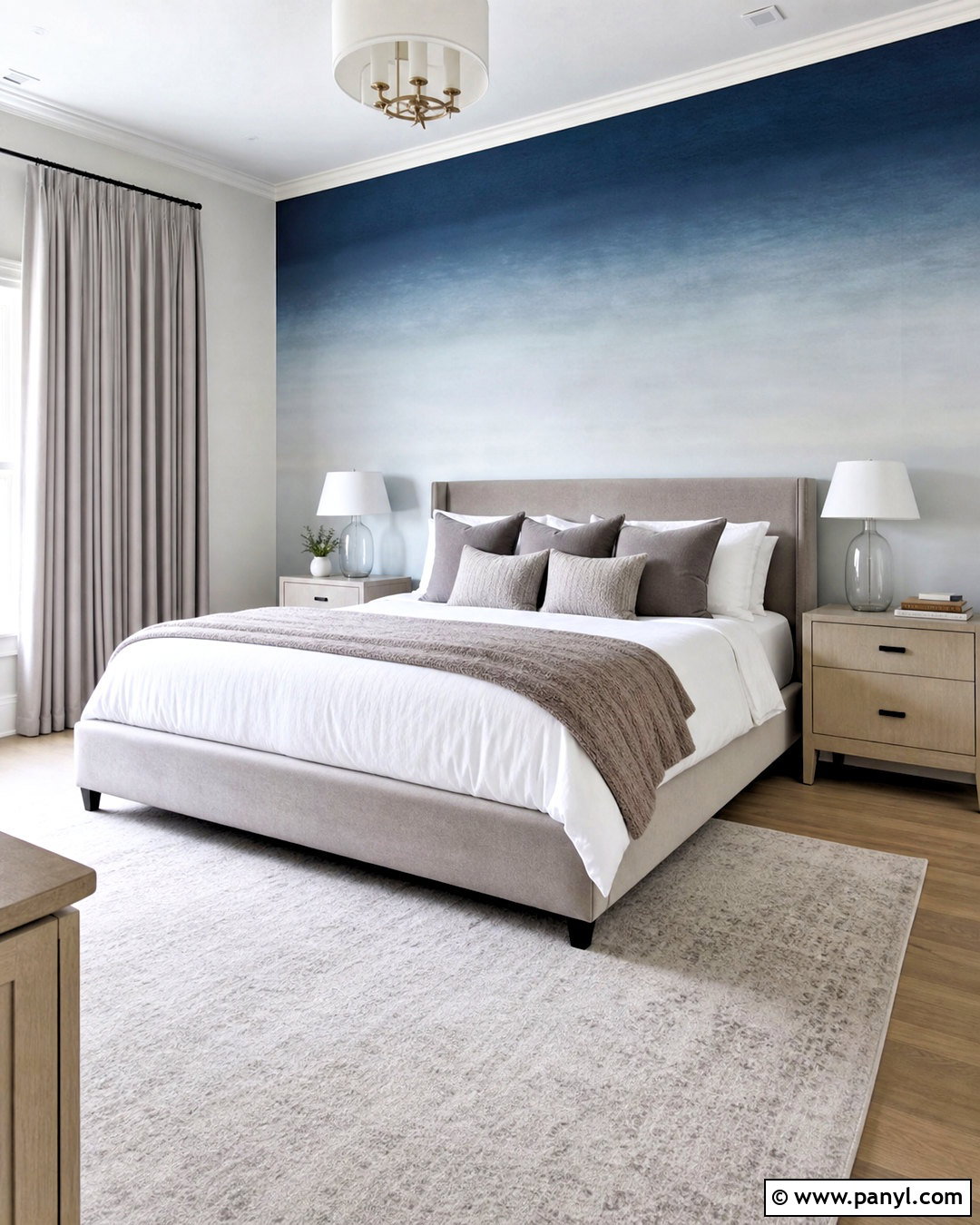 Ombre Painted Accent Wall - 20 painted accent wall ideas