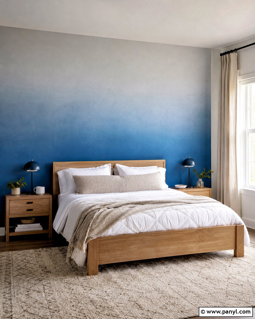 Ombre Painted Accent Wall - 20 diy accent wall bedroom ideas