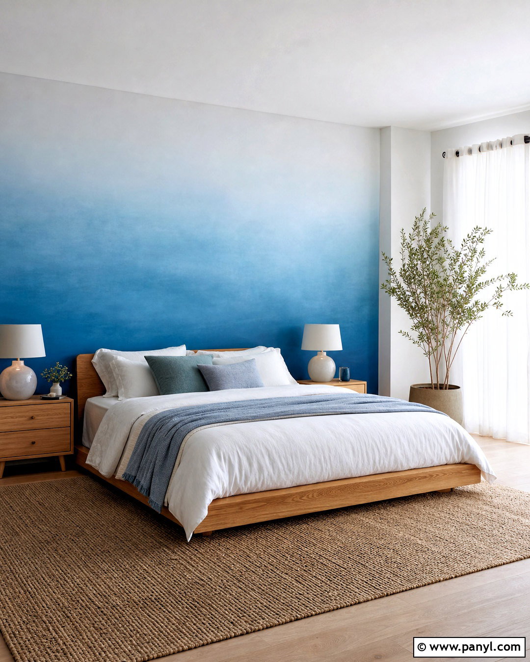 Ombre Painted Feature Wall - 20 painted feature wall ideas