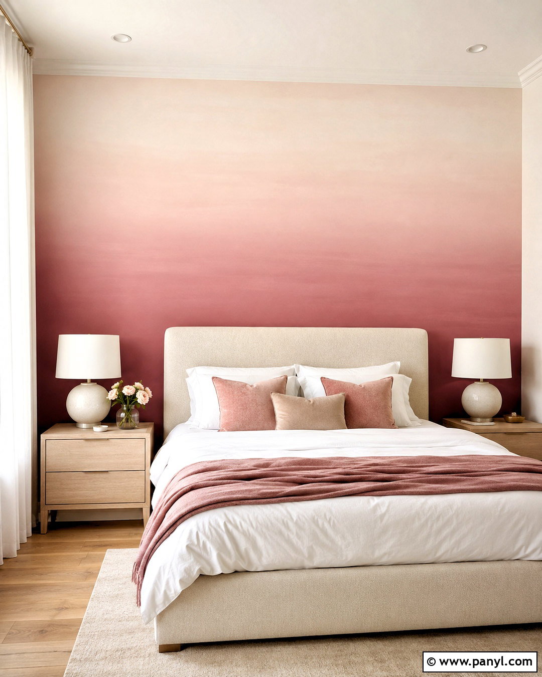 Ombre Painted Wall - 20 interior wall painting designs