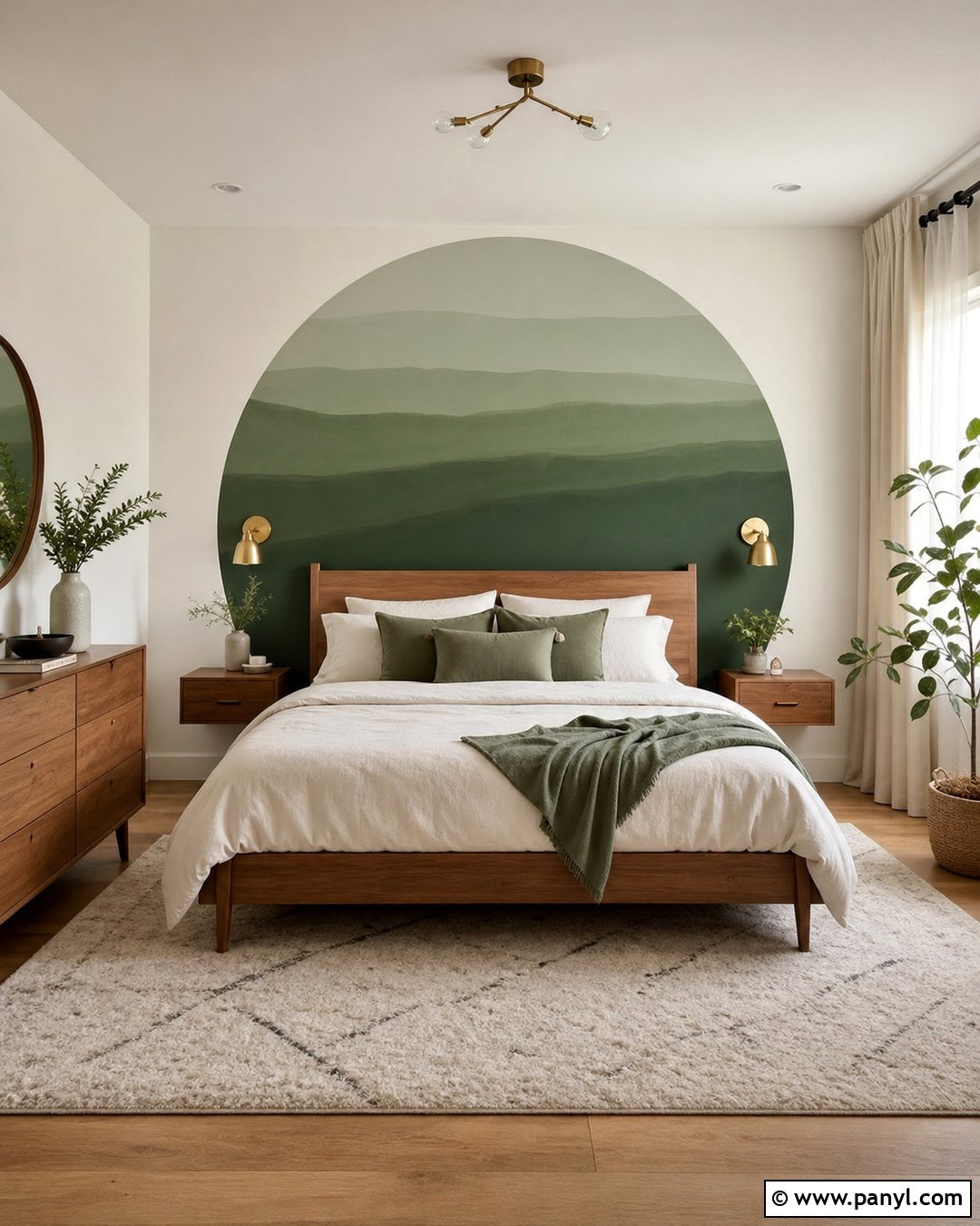 Ombre Round Accent Wall - 20 Round Accent Wall Paint Ideas