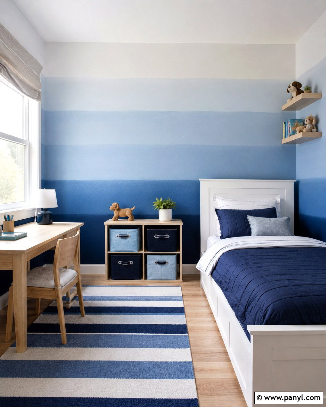 Ombre Stripe Wall Kids Room - 20 How To Paint An Ombre Wall Ideas