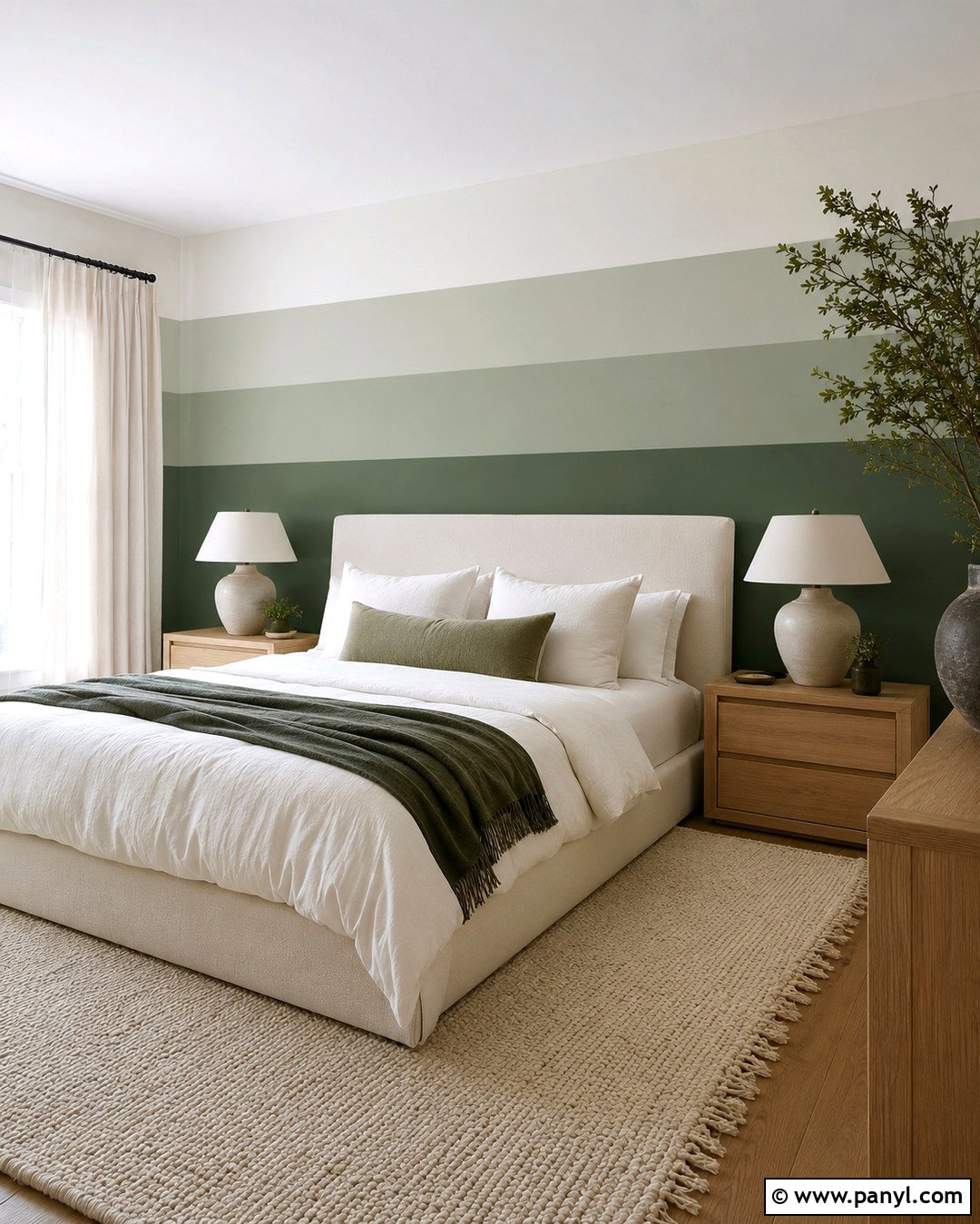 Ombre Striped Bedroom Wall - 20 Stripe On Wall Ideas