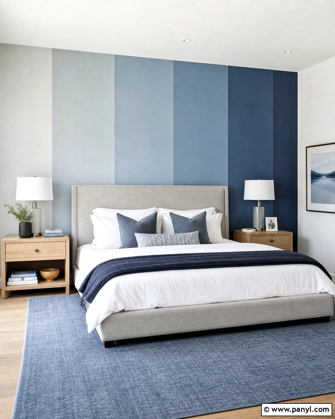 Ombre Striped Wall - 20 diy striped wall ideas