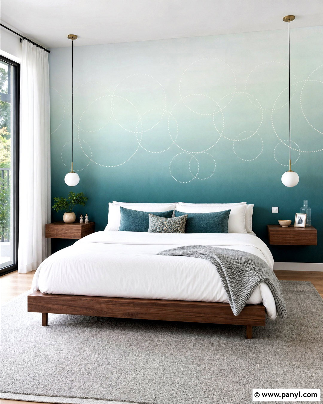Ombre Wall Stencil For Bedroom - 20 wall stencil ideas