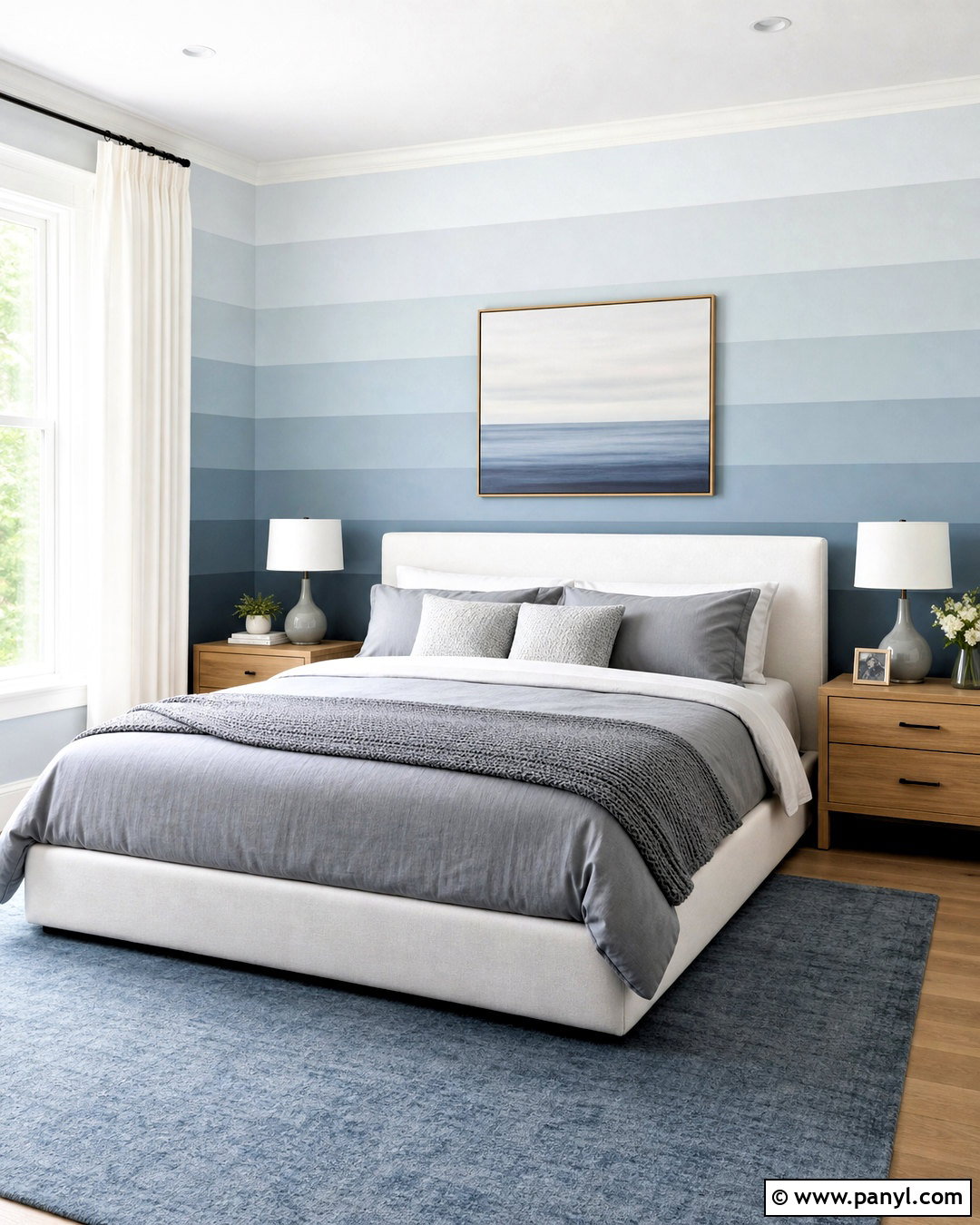 Ombre Wall Stripes - 20 how to paint stripes on a wall ideas