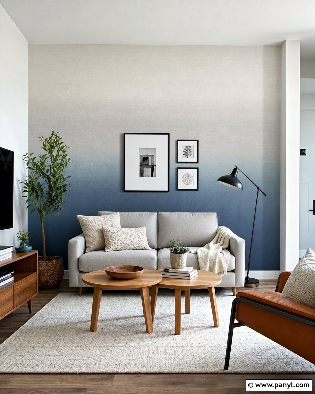 Ombre Wallpaper Accent Wall Apartment - 25 Ombre Accent Wall Ideas