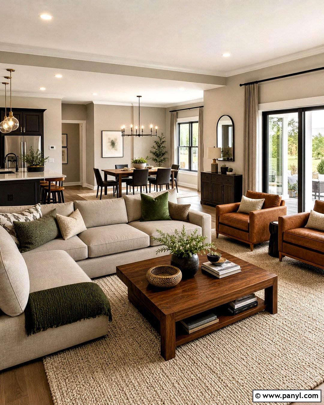 Open Concept Agreeable Gray Living Room - 20 agreeable grey living room ideas