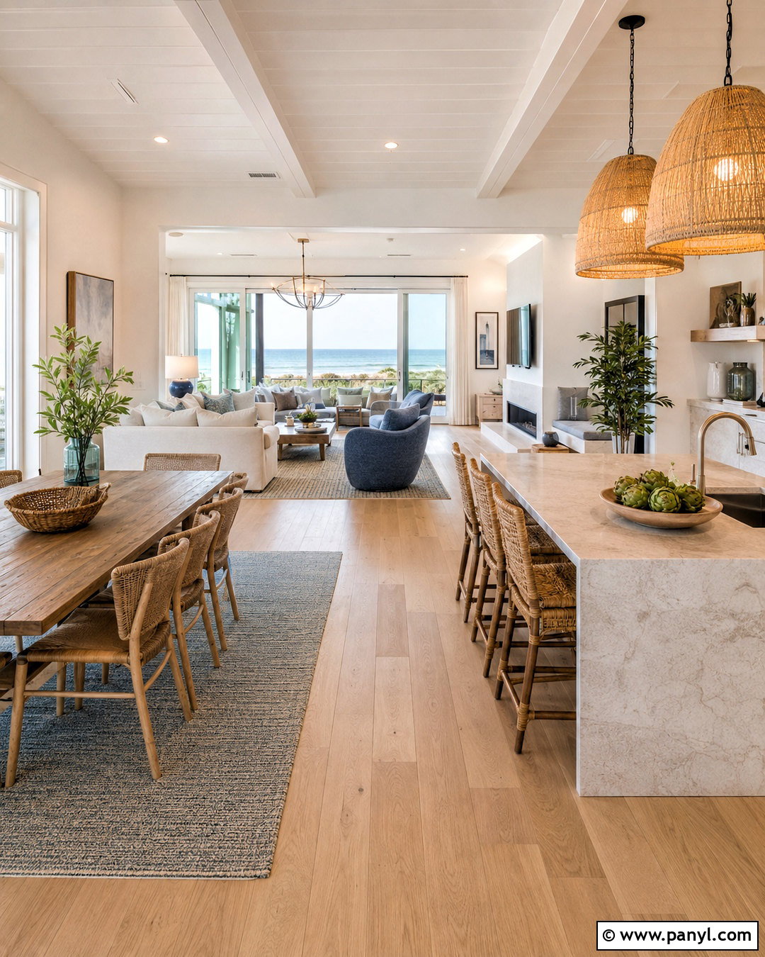 Open Concept Beach House Interior - 20 modern beach house interior design ideas