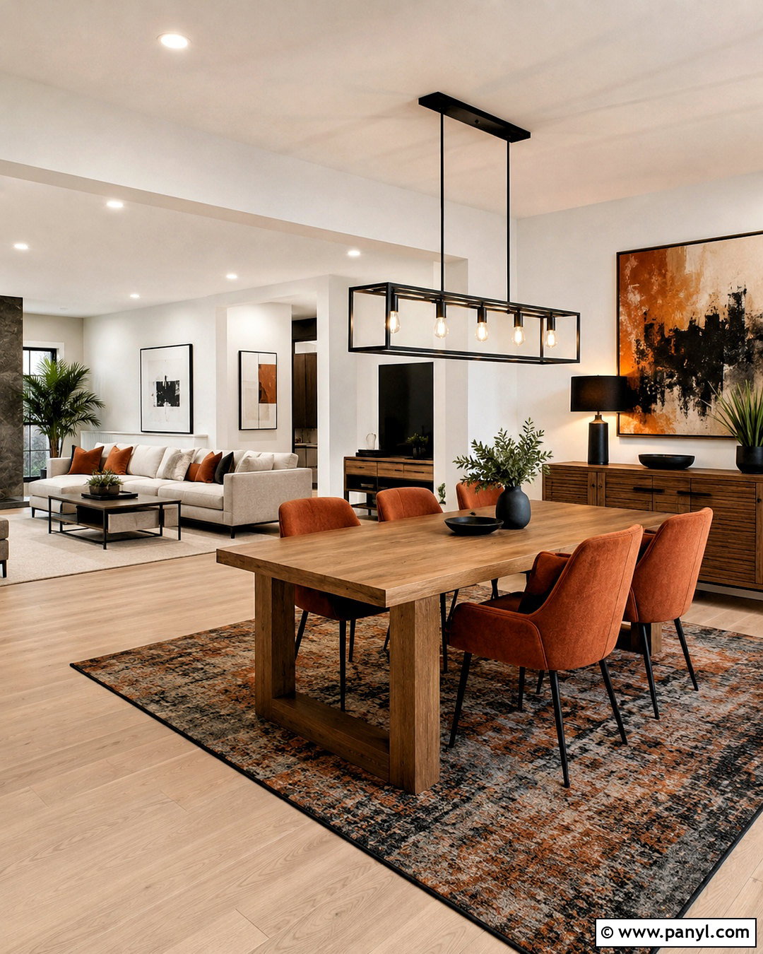 Open Concept Burnt Orange Dining Room - 20 burnt orange dining room ideas