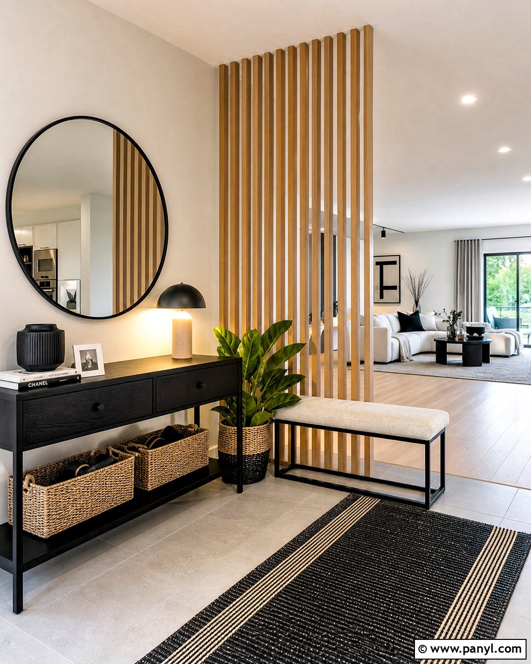Open Concept Entryway Divider - 20 entryway ideas