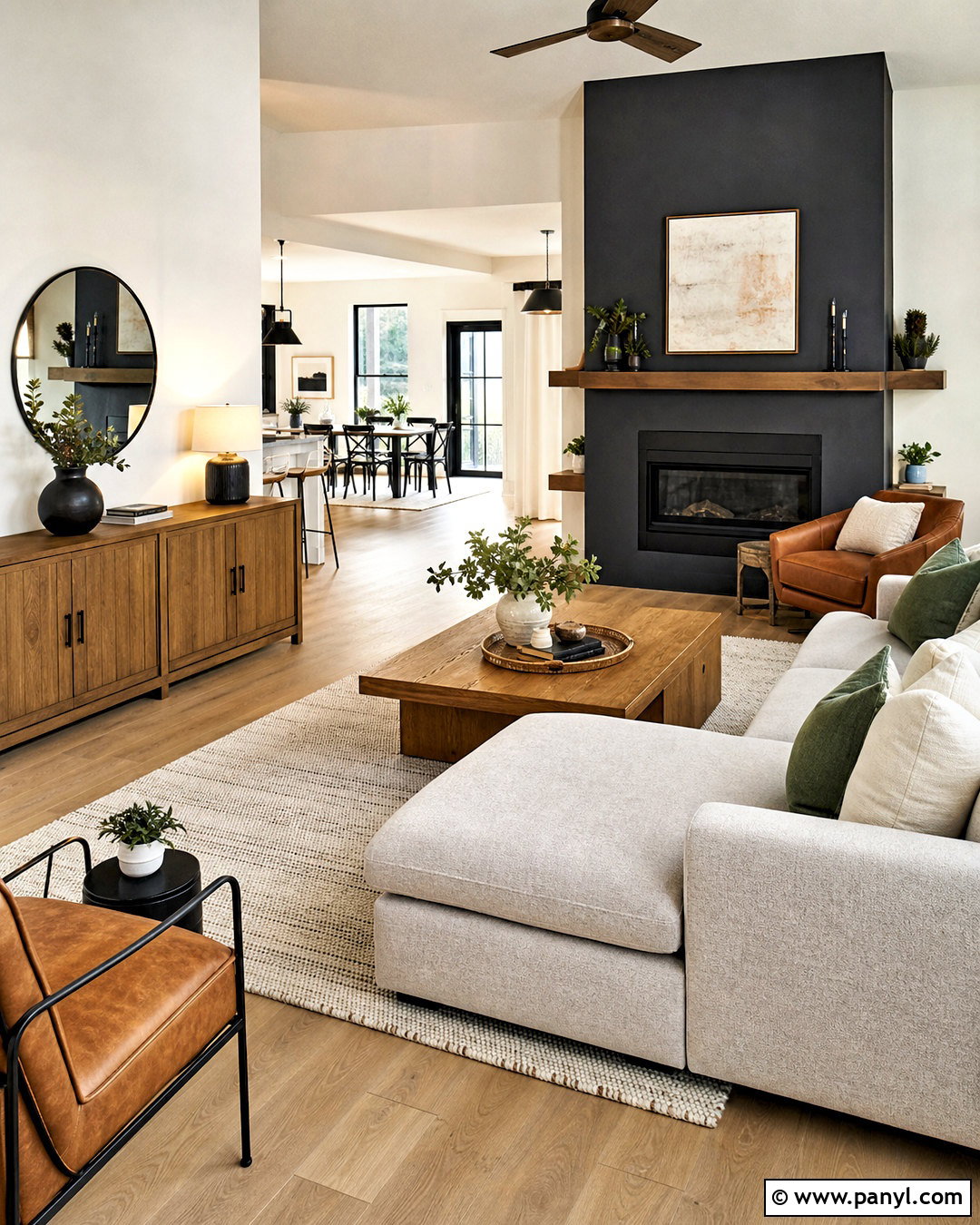 Open Concept Iron Ore Living Room - 20 iron ore living room ideas