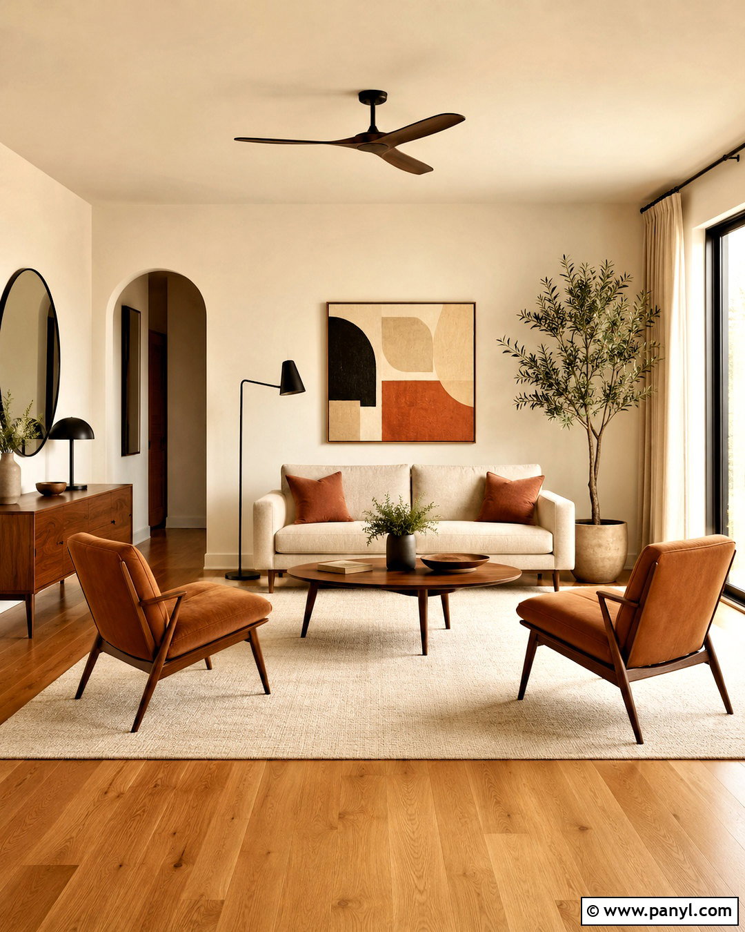 Open Concept Mid Century Modern Living Room - 20 mid century modern living room ideas