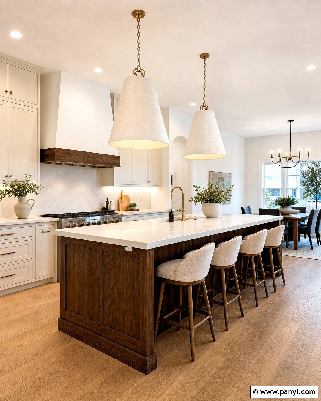 Open Kitchen With Statement Lighting - 20 open kitchen design ideas