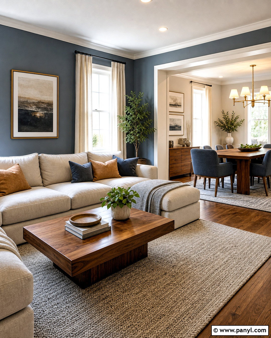 Open Plan Blue Grey Living Room Walls - 20 blue grey living room walls