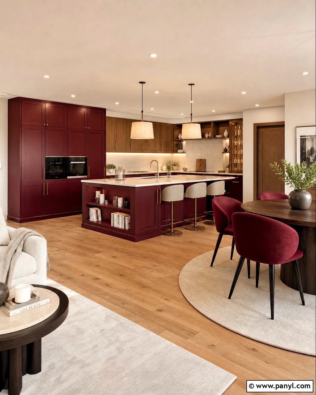 Open-Plan Bordeaux Kitchen - 20 bordeaux kitchen ideas
