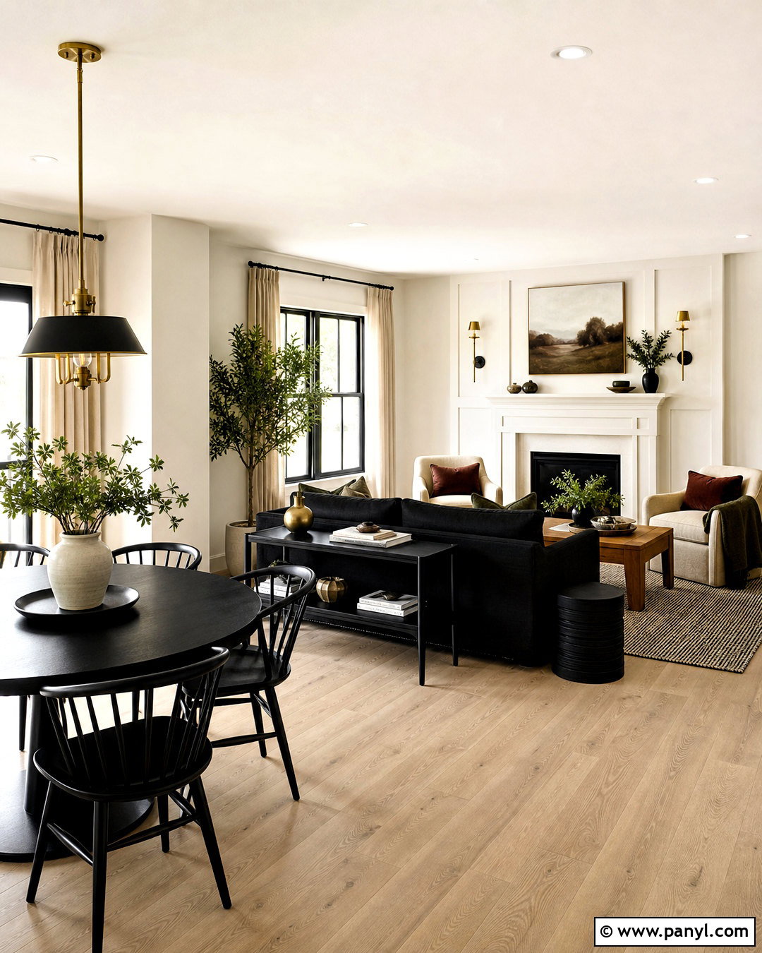 Open Plan Room With Black Furniture - 20 room with black furniture ideas