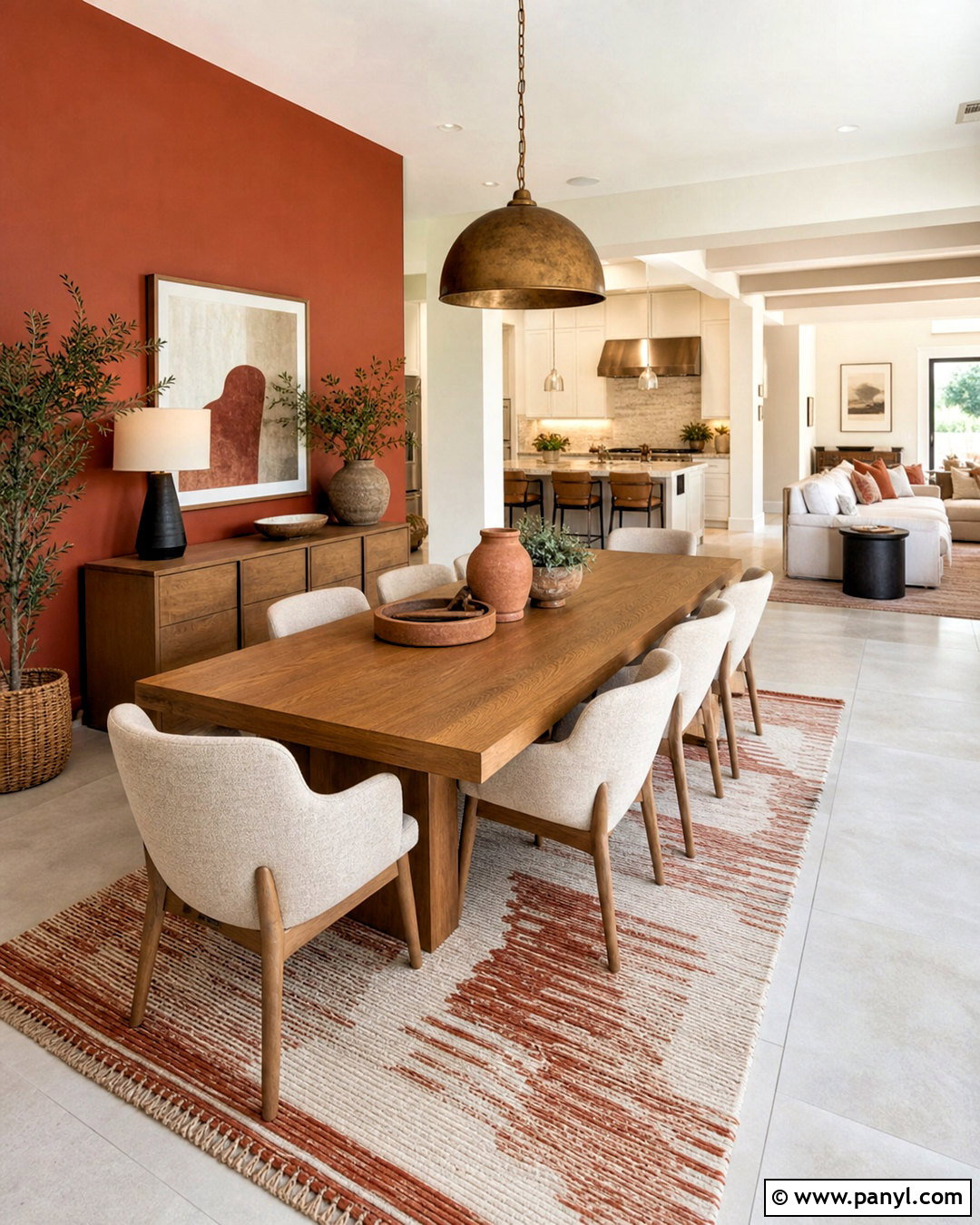 Open Plan Terracotta Dining Room - 20 terracotta dining room ideas