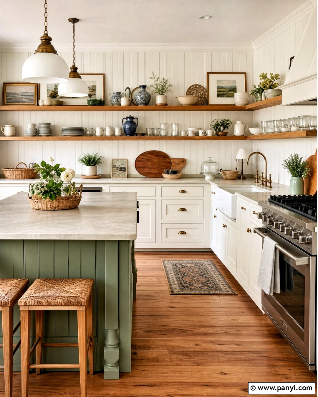 Open Shelving Cottage Kitchen - 20 cottage kitchen ideas