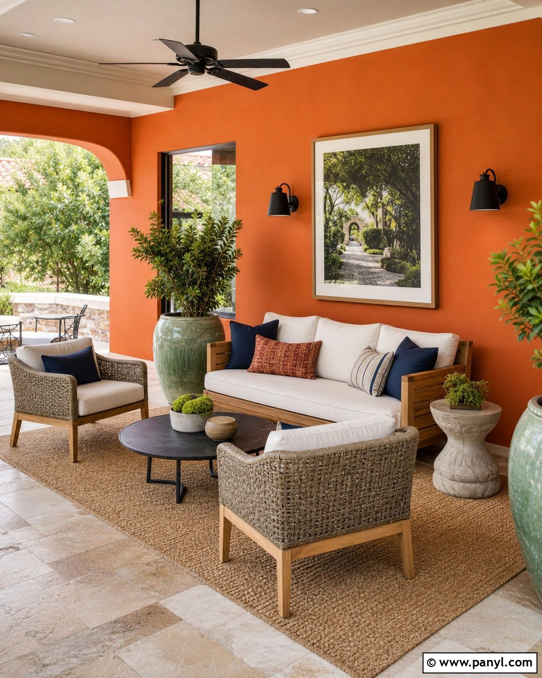 Orange Accent Wall For Covered Patio - 30 orange accent walls