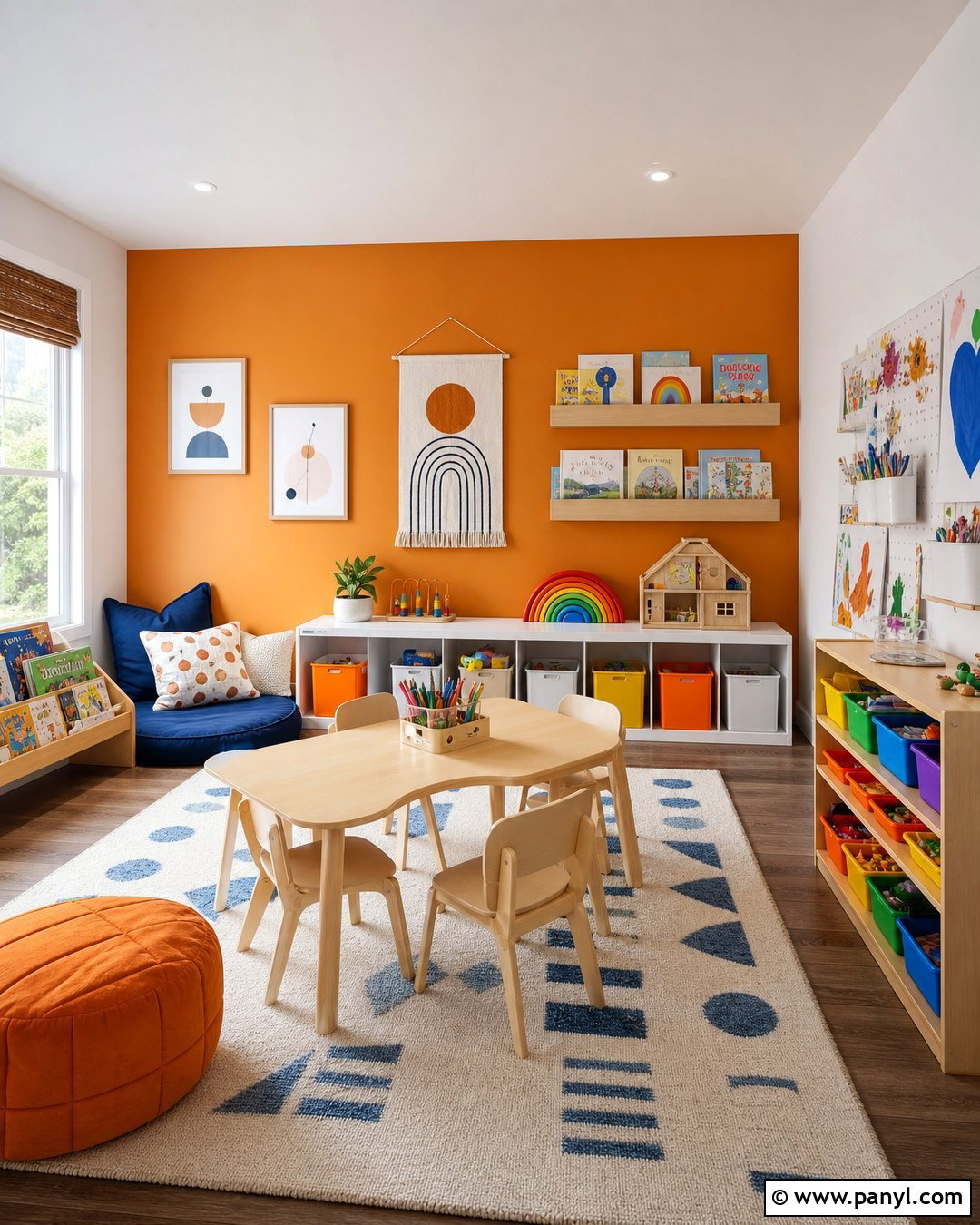 Orange Accent Wall For Kids Playroom - 30 orange accent walls