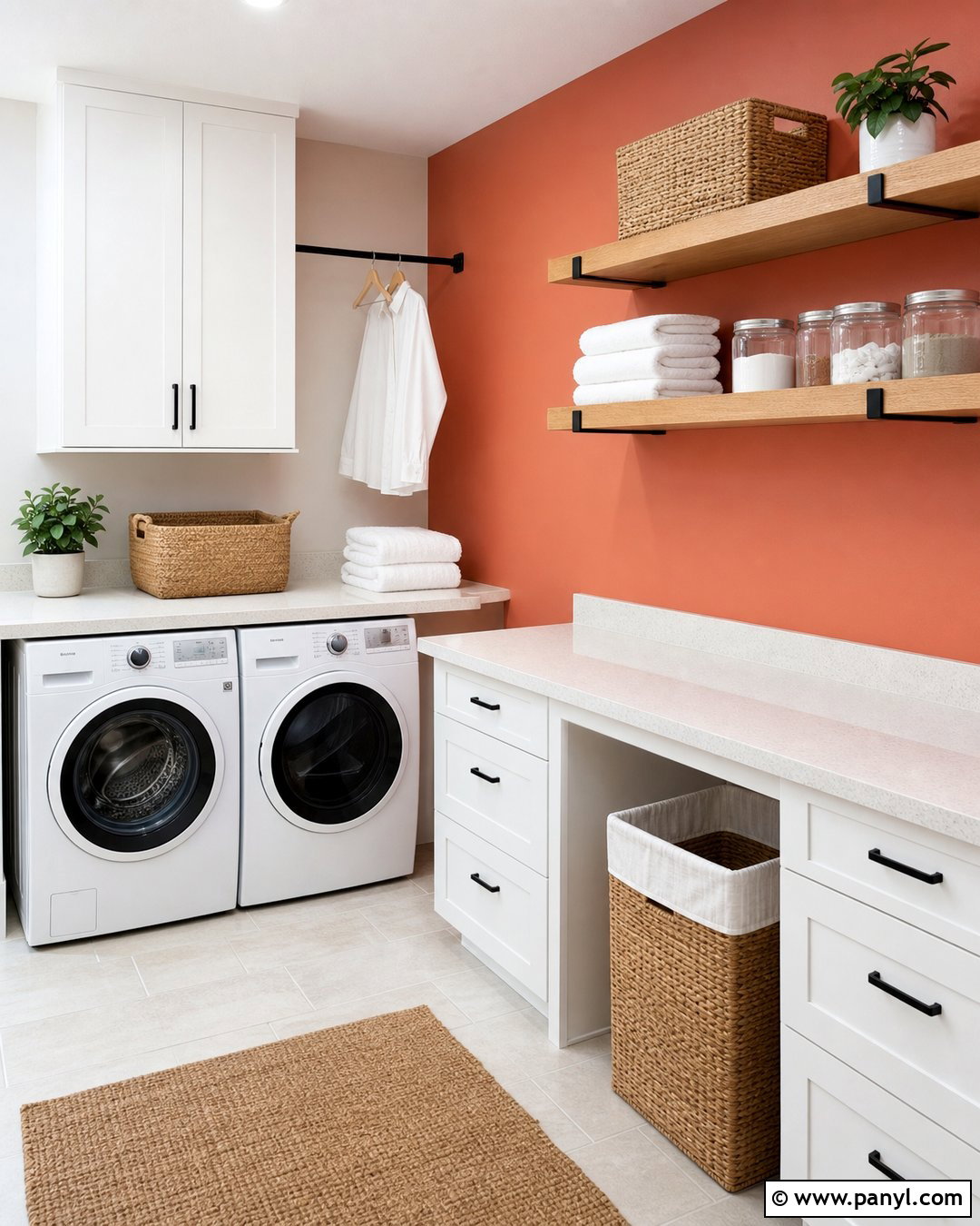 Orange Accent Wall For Laundry Room - 30 orange accent walls