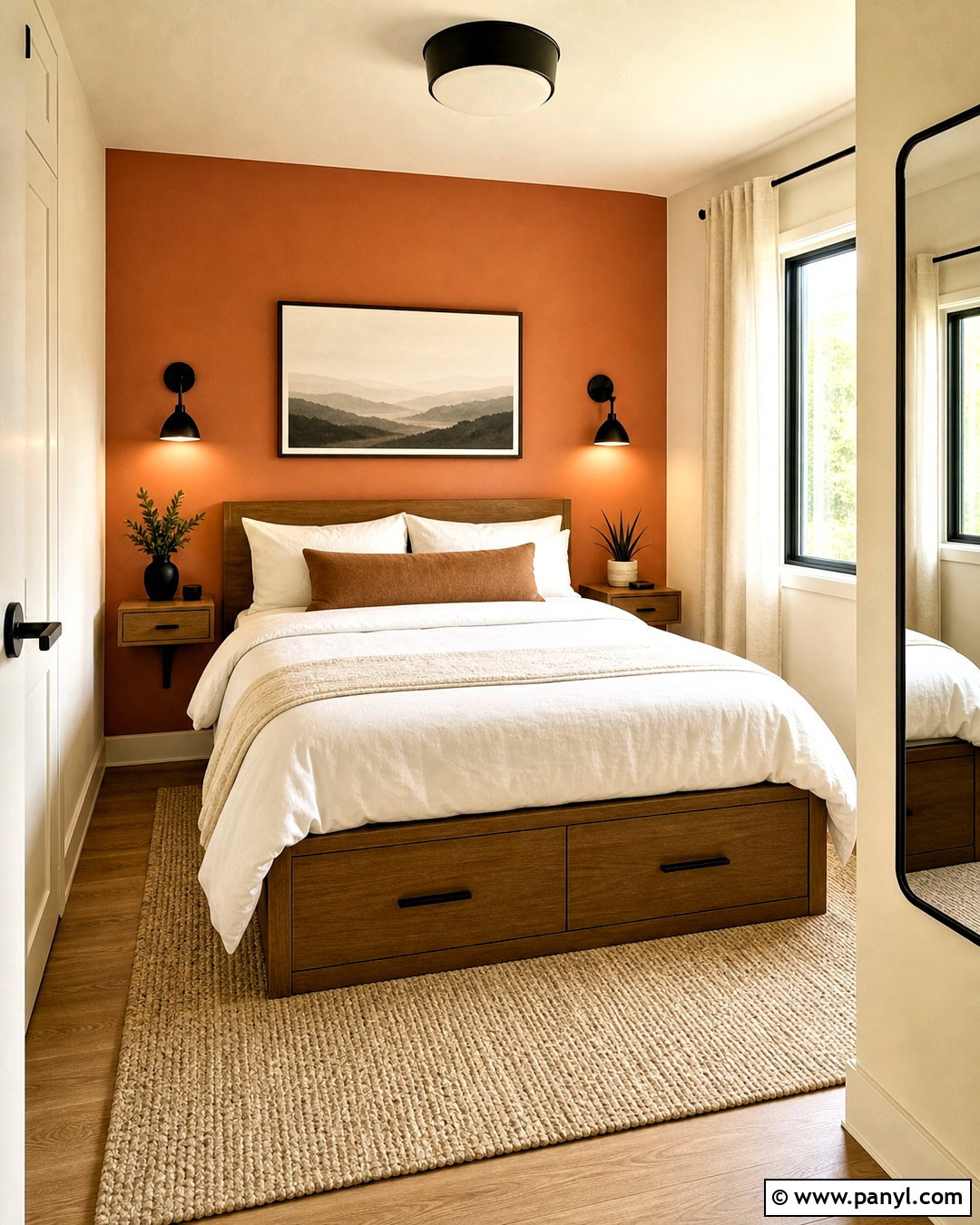Orange Accent Wall Small Bedroom - 20 orange accent wall bedroom ideas