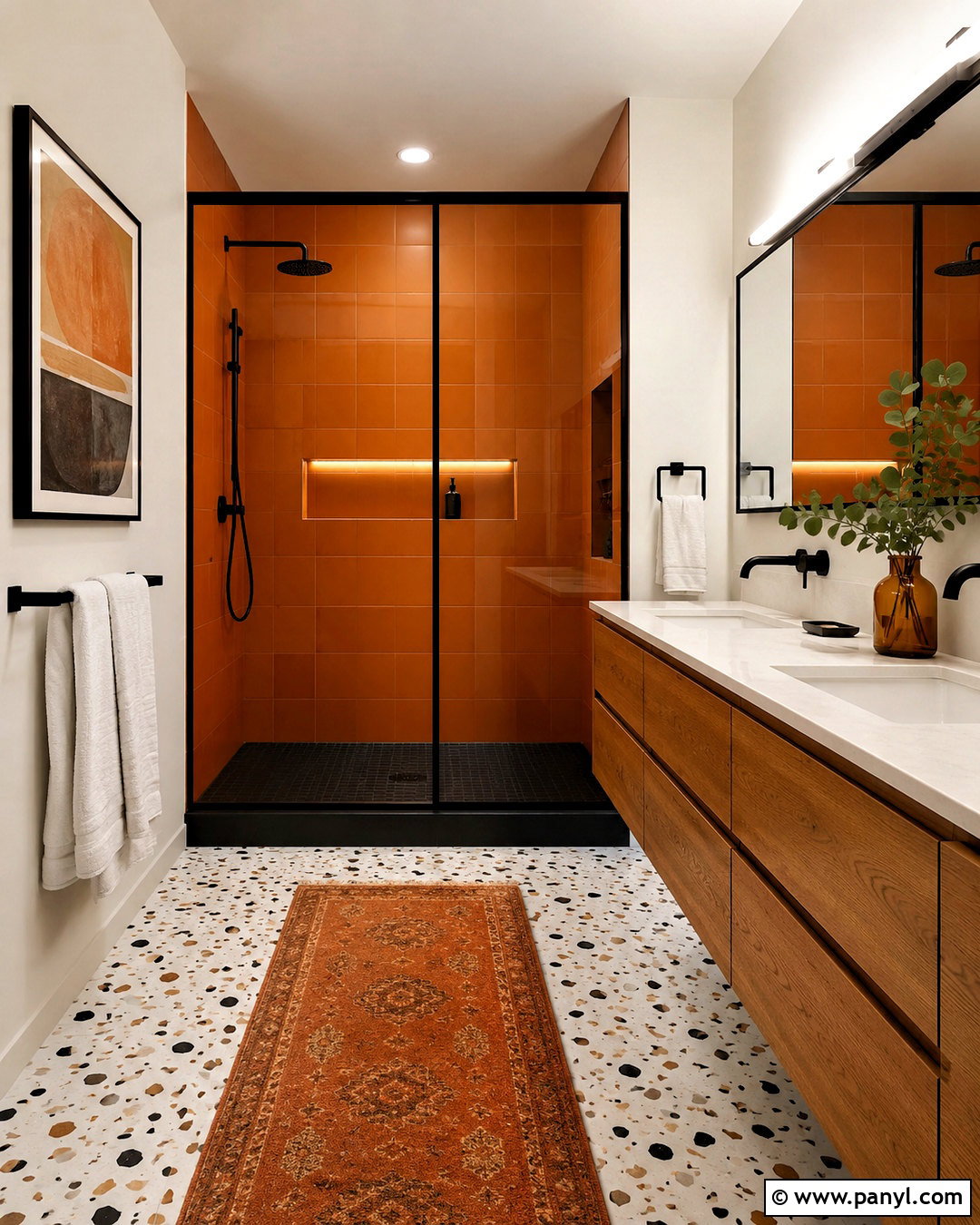 Orange And Black Bathroom - 20 orange bathrooms designs