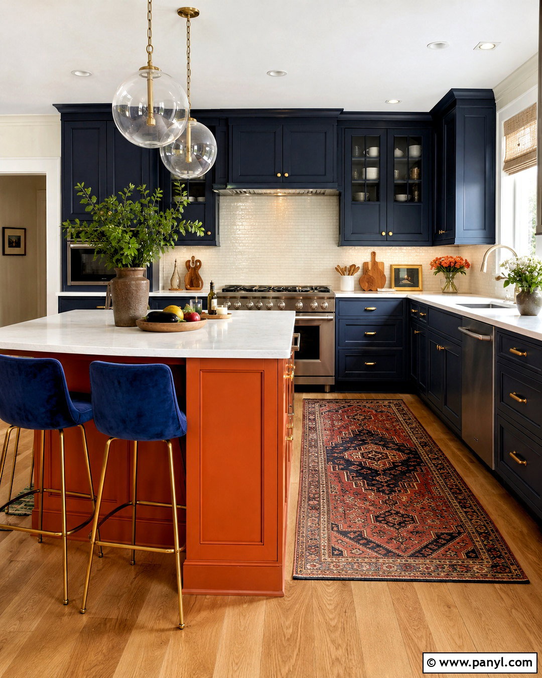 Orange And Blue Kitchen - 20 orange kitchen ideas