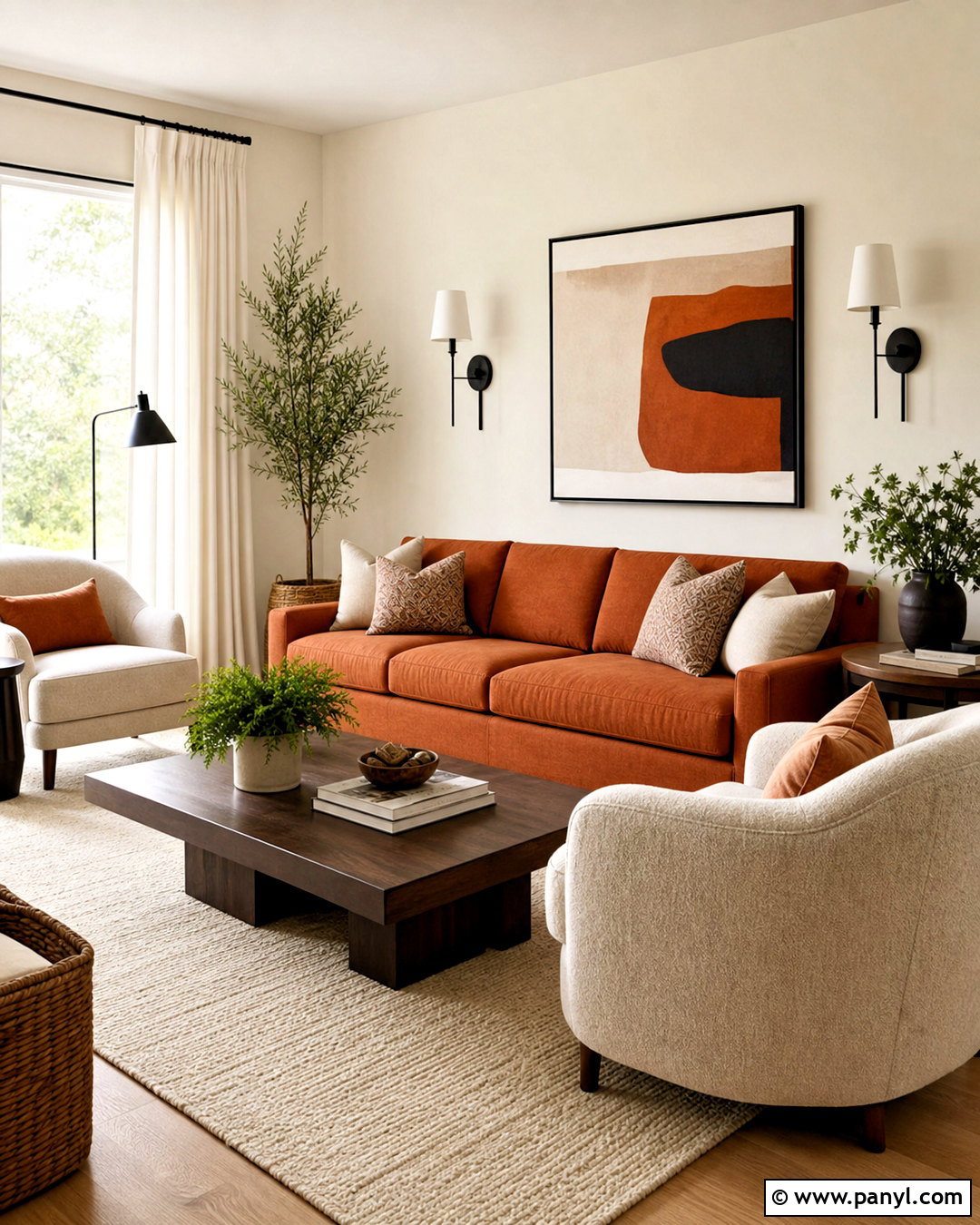 Orange And Cream Living Room - 20 orange interior design ideas