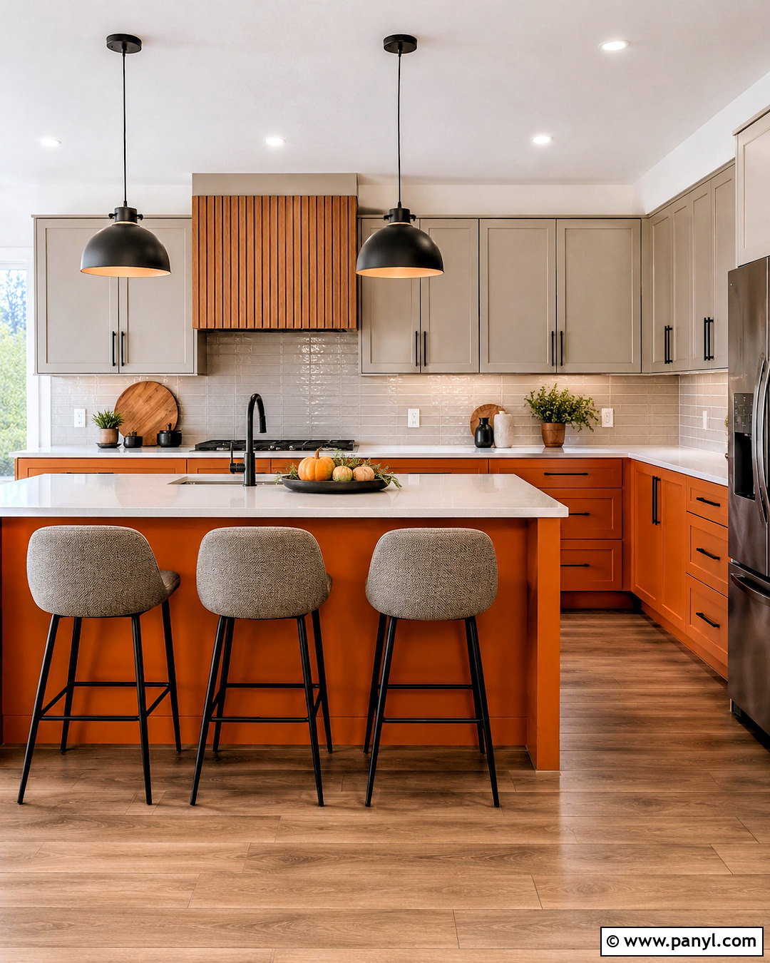 Orange And Gray Kitchen - 20 orange kitchen ideas