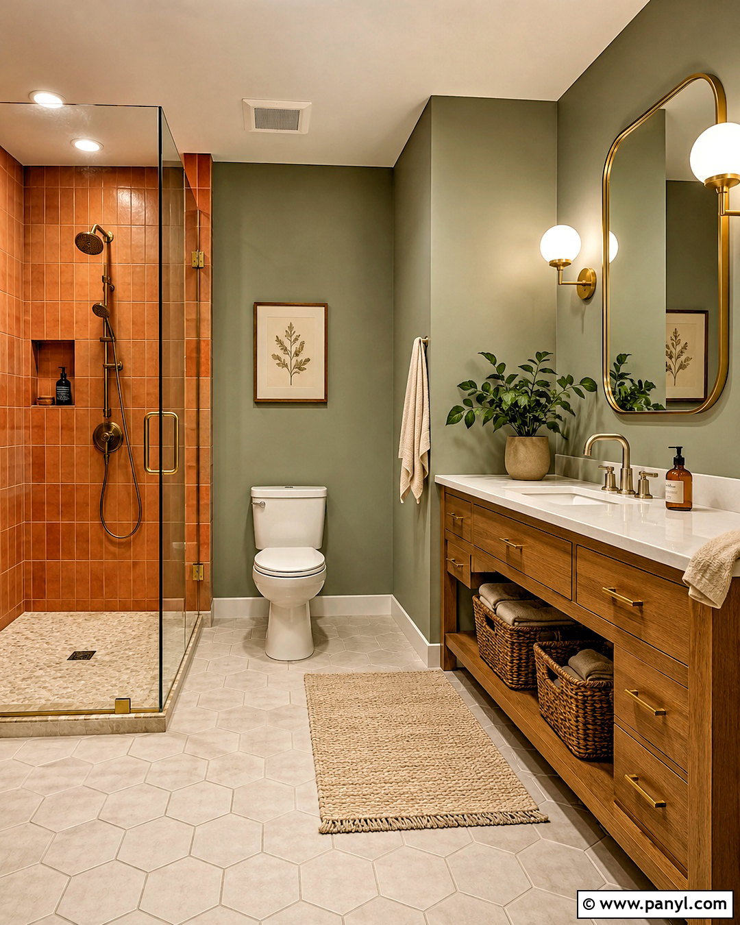 Orange And Green Bathroom - 20 orange bathrooms designs