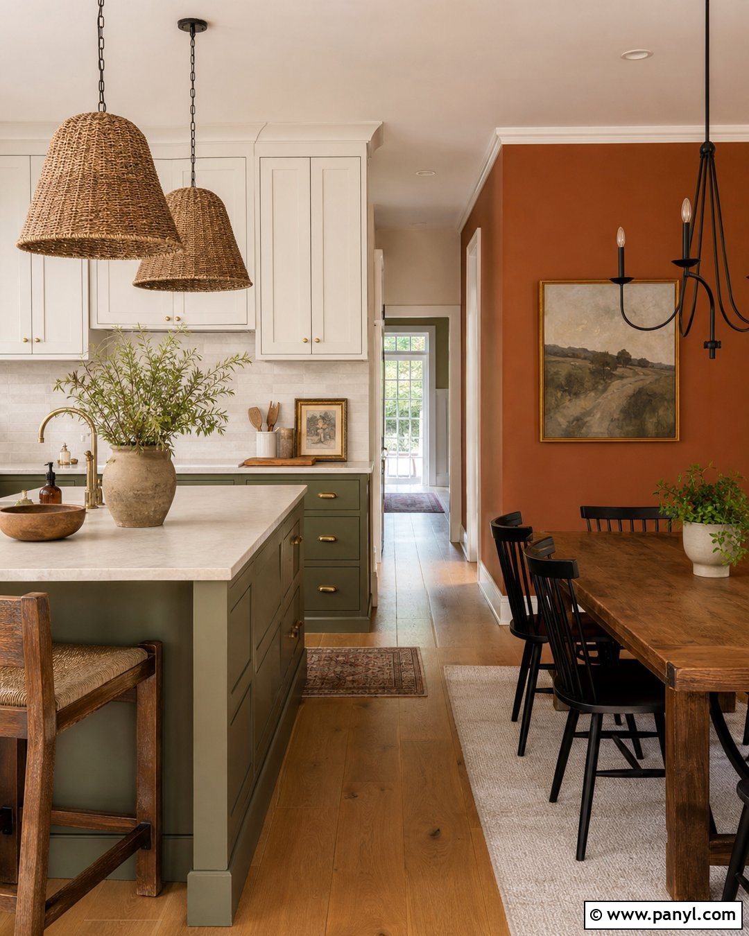 Orange And Olive Kitchen - 30 Orange Wall Color Ideas