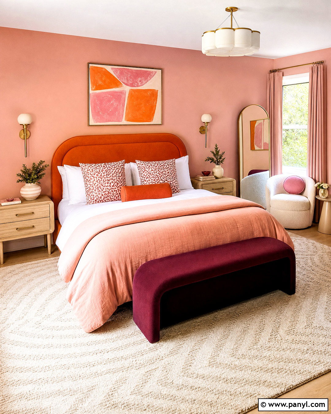 Orange And Pink Bedroom - 20 orange interior design ideas