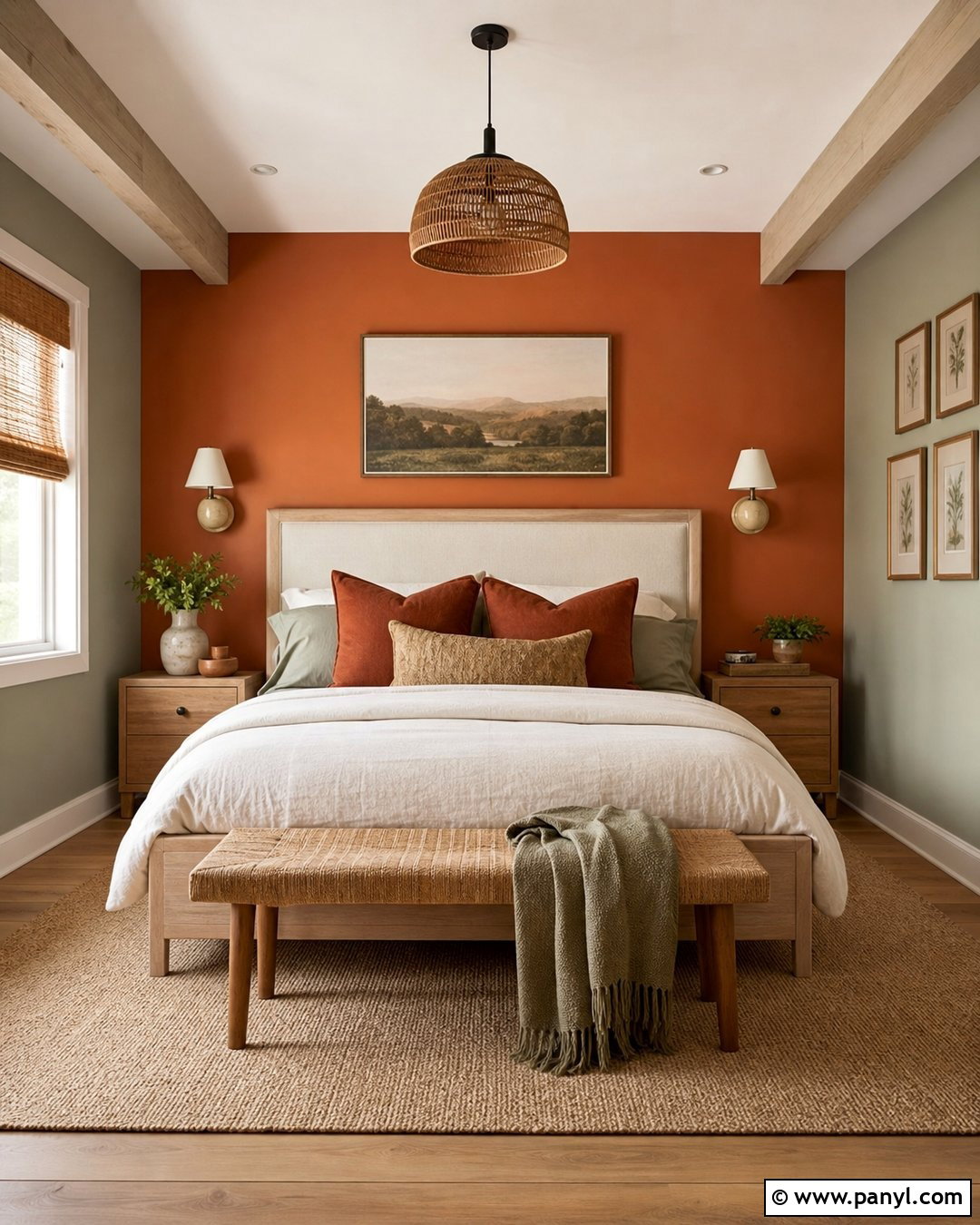 Orange And Sage Bedroom - 30 Orange Wall Color Ideas