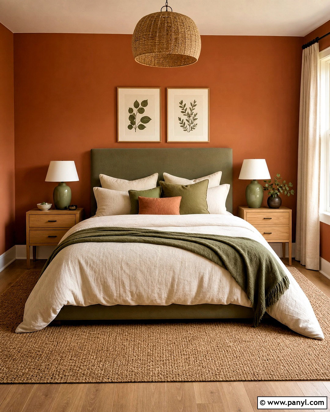 Orange And Sage Green Wall - 20 orange wall decor ideas