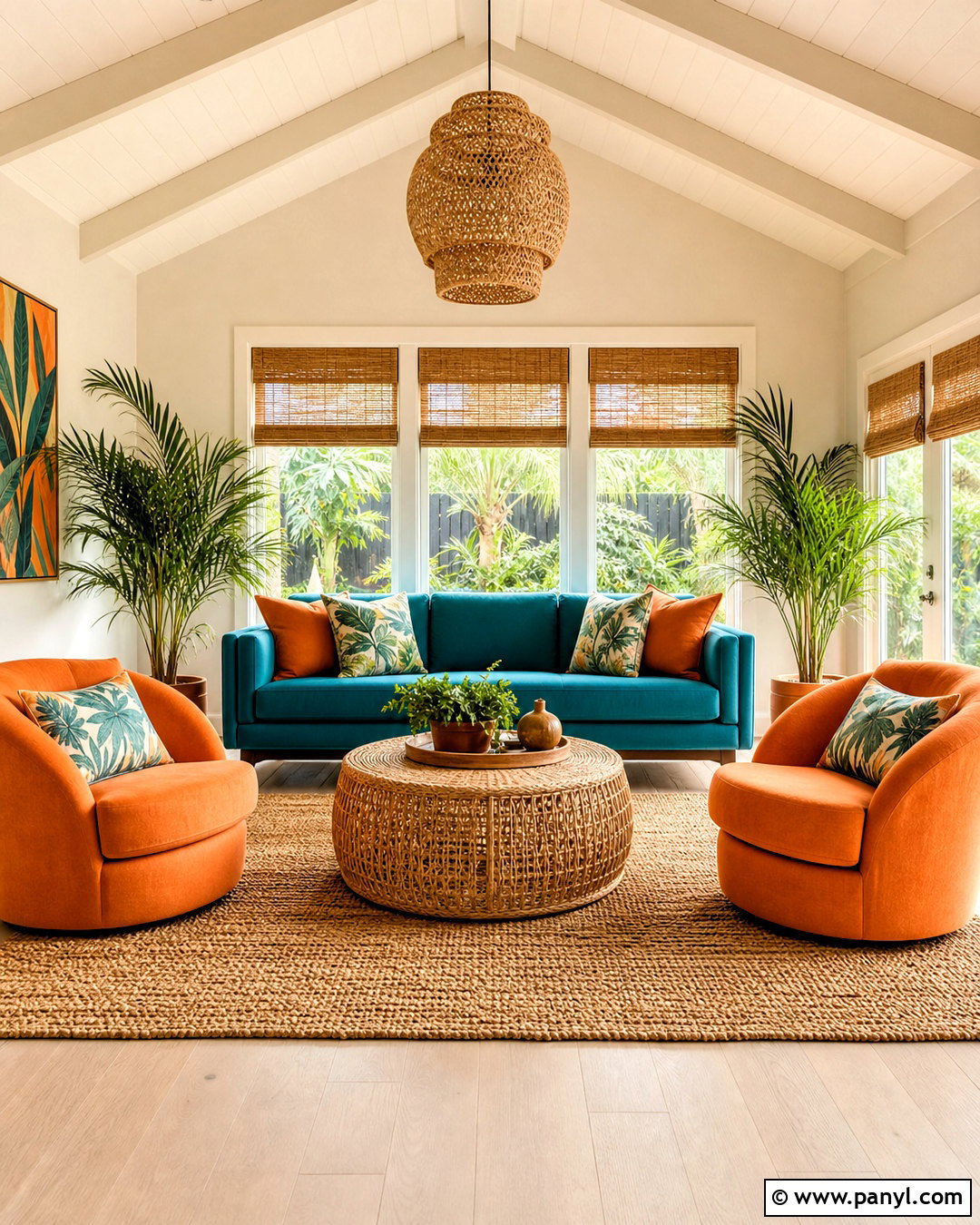 Orange And Teal Sunroom - 20 orange interior design ideas